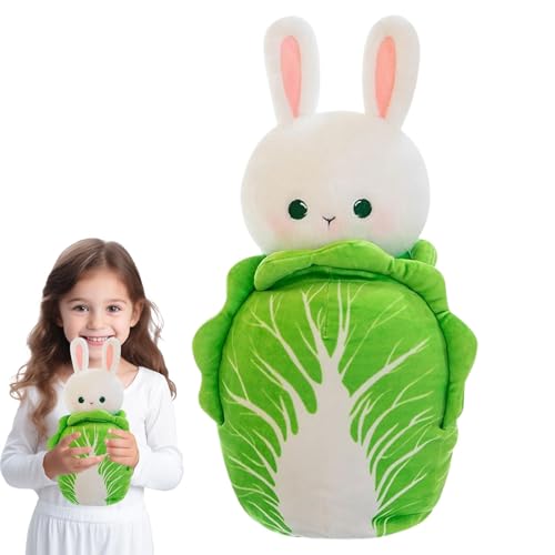 Hogvinnatil Bunny Animal Plüschpuppe, gefüllter Kaninchenplüschspielzeug | Weiches Huggable Plüschkohl Kaninchenmodell,Gefüllte umarmende tierische Hasenspielzeug für Wohnzimmer, Schlafzimmer, Auto, von Hogvinnatil