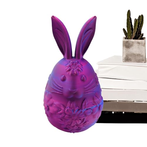 Hogvinnatil Bunny Ostereier, Ostereier gefüllt | Tragbare 3D -gedruckte kleine Haseneier,Leere Osterspielzeug, Osterkorb Stuffers, Osterhome Desk Decor für Partydekorationen von Hogvinnatil