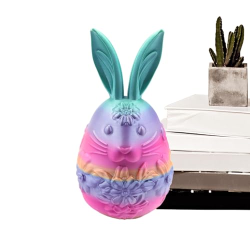 Hogvinnatil Dekorative Ostereier, Hasen -Ostereier | Tragbare 3D -gedruckte kleine Haseneier | Leere Osterspielzeug, Osterkorb Stuffers, Osterhome Desk Decor für Partydekorationen von Hogvinnatil