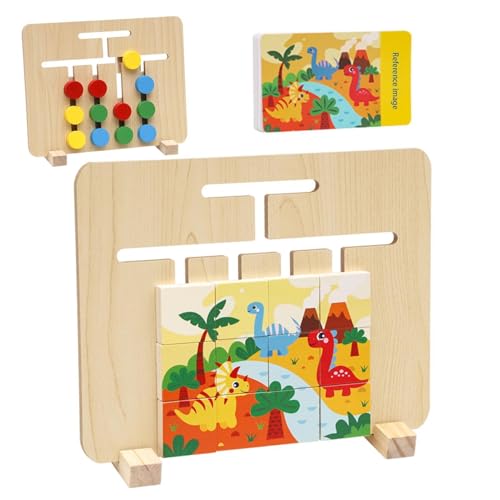 Hogvinnatil Farb -Lernspiel, Farbübereinstimmungsspielzeug | 2 in 1 Folie Learning Puzzle Game - Instrument für Feinmotorik -Fähigkeiten, Schulungsaktivitäten im Vorschulalter für und Kinder von Hogvinnatil