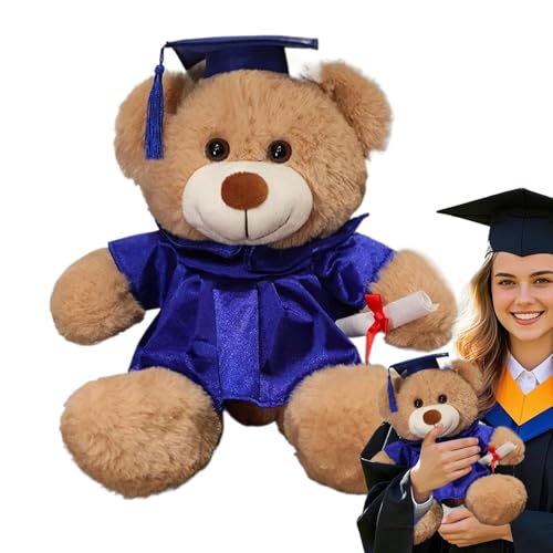 Hogvinnatil Graduation Plüschbär, Bär mit Abschlussspielzeug | Abschlussbär Puppe mit | Tragbare weiche und komfortable Spielzeugplüschkissen für Familienfreunde Kinder von Hogvinnatil