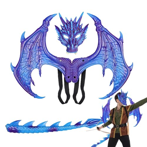 Hogvinnatil Kinder Drachenkostüm | Halloween Verkleidungsset Für Kinder,Lustiges Kinderkostüm Set Für Theater, Party, Karneval Und Rollenspiel Hogvinnatil Kinder Drachenkostüm | Halloween Verkleidungsset Für Kinder,Lustiges Kinderkostüm Set Für Theater, Party, Karneval Und Rollenspiel von Hogvinnatil