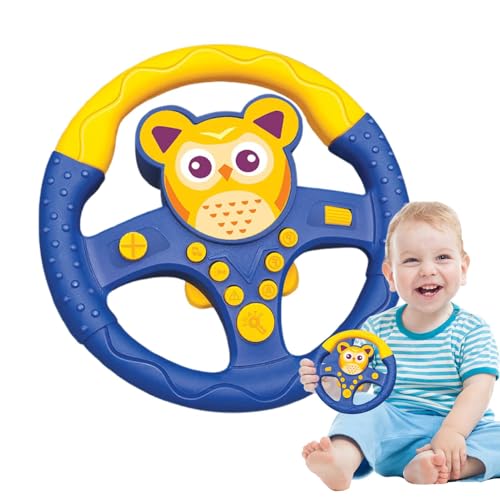 Hogvinnatil Kinder-Lenkrad-Spielzeug,Kinder-Auto-Lenkrad-Spielzeug | Kinderautospielzeug Simulation Fahrcontroller mit Musik - Multifunktionales Fahrsimulator-Spielzeug, Vorschul-Lernspielzeug für 3-, von Hogvinnatil