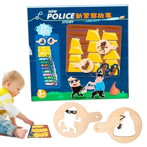 Hogvinnatil Tischspiel für Kinder, Detective Brettspiel | Interactive Family Board Travel Game | Um Diebe Story Matching Card für Kindergärtner -Lernaktivitäten im Vorschulalter zu fangen von Hogvinnatil