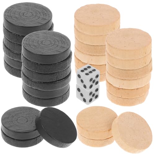 1 Stück Schachfiguren Brettspiele Bauern Dame Brettspiel Backgammon-Brett Ersatzspielchips Brettspielzubehör Brettspiele Schach Chinesisches Schach Backgammon-spielzubehör Holz Hohopeti von Hohopeti