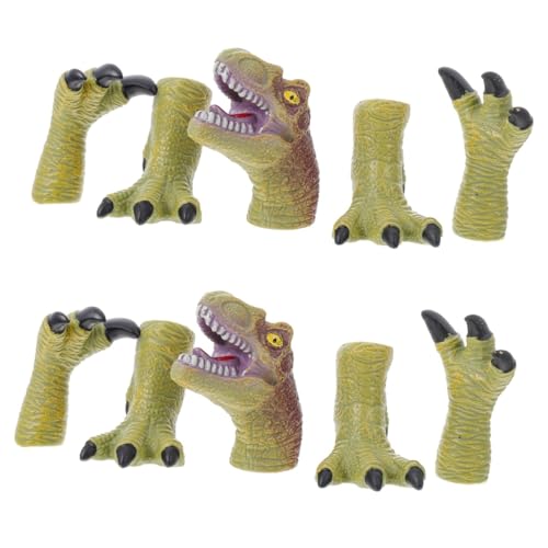 2 Sätze Dinosaurier-fingerpuppe Dinosaurier-handpuppen Puppen Für Kinder Dinosaurier Figur Fingerspielzeug Fingerpuppenspielzeug Puppenspielzeug Für Kleinkinder Marionette Vinyl Hohopeti von Hohopeti