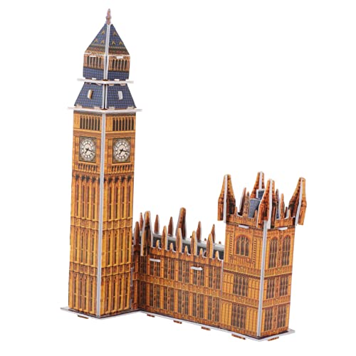 Hohopeti 1 Satz Big Ben-Puzzle Denksportaufgaben 3D-Puzzles für Erwachsene Architekturrätsel kinderpuzzle Kinder rätsel DIY Puzzle Modellbausätze für Erwachsene 3D-Puzzle aus Papier von Hohopeti