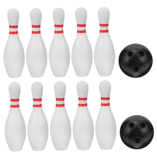 Hohopeti 1 Satz Bowlingkugeln, Interaktives Spielzeug Aus Kunststoff, Bowlingnadeln von Hohopeti