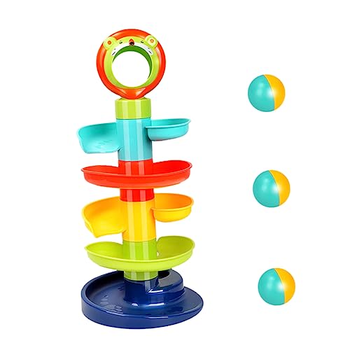 Hohopeti 1 Satz Bunter Turm Mint-lernspiele Kugelbahnspielzeug Kugellaufspielzeug Frühpädagogisches Babyspielzeug Ball Drop Lernspielzeug Aktivitätsspielset Für Kleinkinder Plastik von Hohopeti