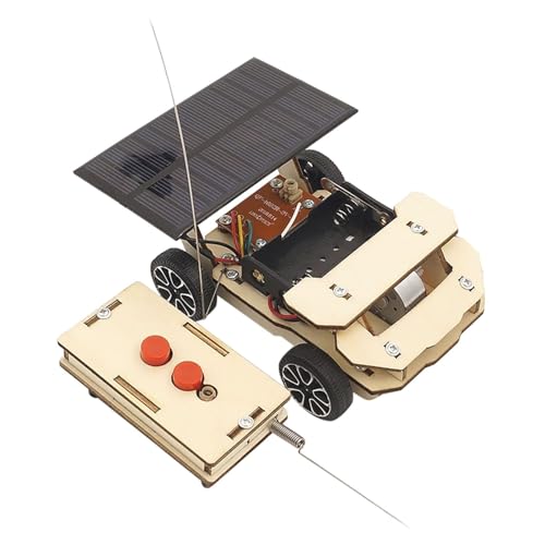 Hohopeti 1 Satz DIY Fern Gesteuertes Auto Kinderspielzeug Lernspielzeug Auto Montageauto Spielzeug Kleine Solar Autospielzeug Für Kinder Ferngesteuertes Auto Kleines Solarauto Hölzern von Hohopeti