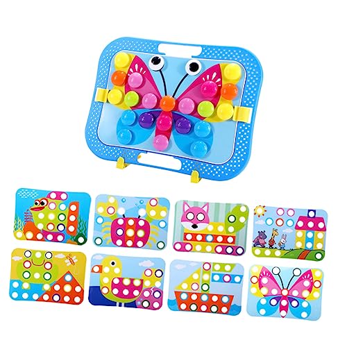 Hohopeti 1 Satz DIY-Puzzle-Spielzeug Peg-Brettspiele Lernspielzeug für Kleinkinder Kinder holzspielzeug für Kinder Kinder-Puzzle-Spielzeug Pilz-Nagelpuzzle ABS-Kunststoff von Hohopeti