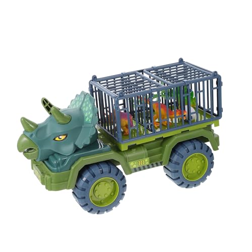 Hohopeti 1 Satz Dinosaurier ziehen Auto zurück Dinosaurier Spielzeug Trägheit Dinosaurier Kinder puppenwagen kinderspielzeug Auto Trägheitsauto Spielzeug Cartoon-LKW Plastik Green von Hohopeti