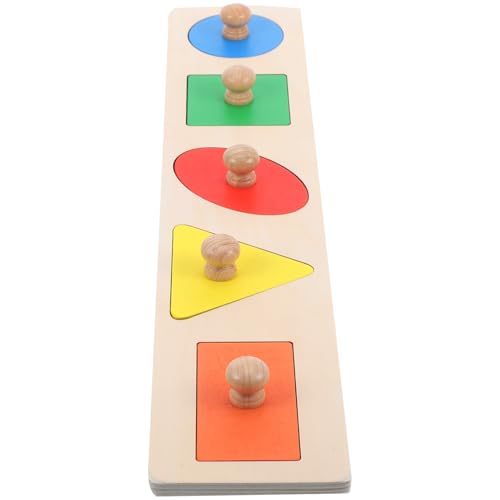 Hohopeti 1 Satz Geometrische Tafeln Kleinkind-rätsel Puzzle Formen Kleinkindspielzeug Kleinkind-Puzzle Spielzeug Für Kleinkinder Mädchen Jeden Form-steckpuzzle Kinderspielzeug Holz von Hohopeti