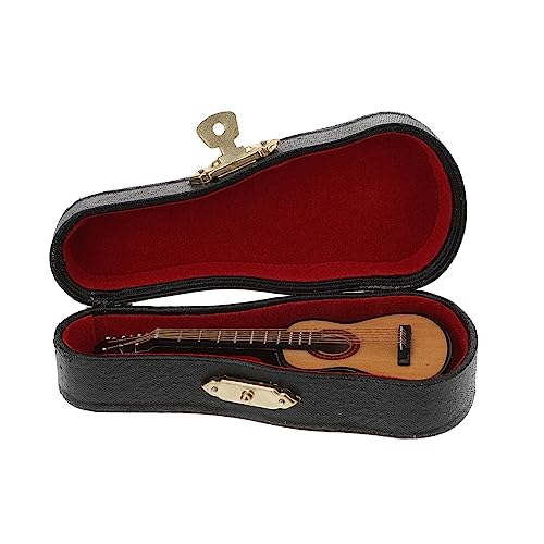 Hohopeti 1 Satz Gitarrenverzierungen E-Gitarren-Modell-dekor Mini- Klassische Miniaturpuppen Mini-gitarrenmodell Mini-musikinstrumentenmodell Mini-Gitarren-Modelle Kupferdraht von Hohopeti