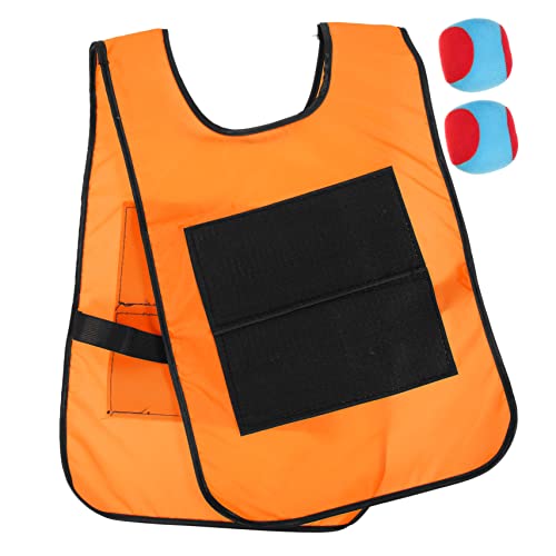 Hohopeti 1 Satz Klebriges Ziel Kinder Klebriger Ball Klebrige Weste Und Bälle Spielzeug Partyspielzeug Im Freien Dodgeball Klebrige Weste Kindergartenball Klebrige Ballweste Orange Stoff von Hohopeti