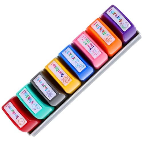 Hohopeti 1 Satz Lehrer Spielzeugstempel Kleine Stempel Für Lehrer Stempel Mit Englischen Kommentaren Bunte Stempel Für Lehrer Multifunktions Stempel Für Schulen Stempel Für Lehrer von Hohopeti