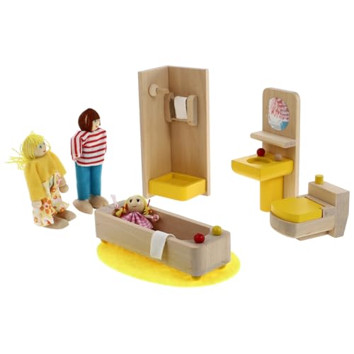 Hohopeti 1satz Mini Badezimmer Spielset Mit Puppe Holzspielzeug Für Junge Mädchen Realistische Miniatur Möbel Für Puppenhäuser Dekoration Für Miniaturwelten Für Mädchen Hohopeti 1satz Mini Badezimmer Spielset Mit Puppe Holzspielzeug Für Junge Mädchen Realistische Miniatur Möbel Für Puppenhäuser Dekoration Für Miniaturwelten Für Mädchen von Hohopeti