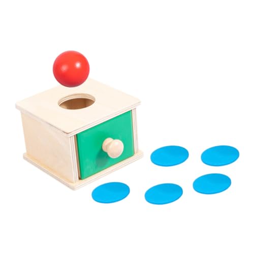 Hohopeti 1 Satz Münzbox aufklärung Kinder Toys Pädagogisches Spielzeug Kreatives Spielzeug Kleinkind Spielzeug Spielzeugkisten sensorisches Spielzeug Motorik-Trainingsspielzeug Holz von Hohopeti