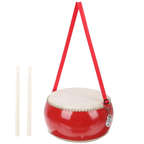 Hohopeti 1 Satz Percussion Aus Rindsleder Trommelschlägel Percussion-musikinstrumente Schlagzeug Für Kinder Handtrommel Mit Trommelstock Musiktrommel Handschlaginstrument Trommel Holz von Hohopeti