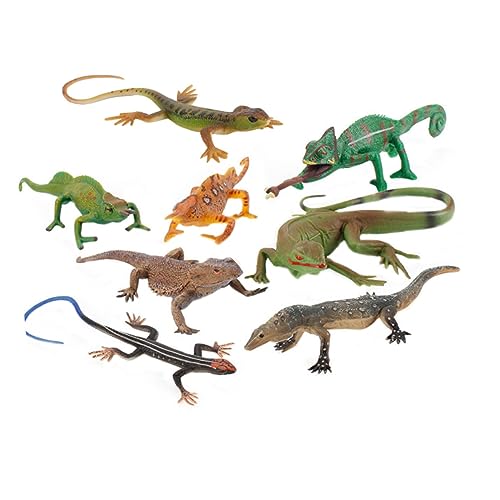 Hohopeti 1 Satz Reptilienmodell Eidechsenfigur Spielzeug Miniatur Wilde Tiere Spielzeug Simulationseidechse Waldtierfigur Krabbelndes Spielzeug Eidechsenspielzeug Für Jungen PVC von Hohopeti