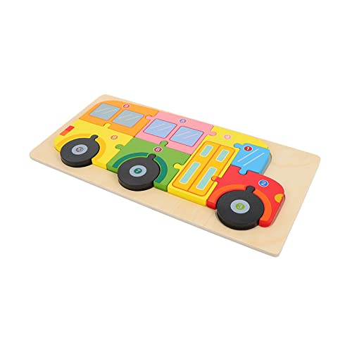 Hohopeti 1 Satz Stereo-Block-Puzzle Kinderpuzzle Autospielzeug für Mädchen Kleinkind Rätsel für Bus-Spielzeug Kinder deko Kinder Puzzle lustiges Puzzle-Spielzeug 3D-Puzzle Holz von Hohopeti