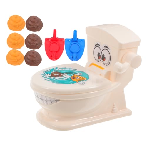 Hohopeti 1 Satz Toilettenspielzeug Bildungsspielzeug Poop- Kotelemente Pädagogische Toilette Kinderspielzeug Toy -Anzug -Toilette Eltern-Kind-Toilette Poop-Toilette Plastik von Hohopeti