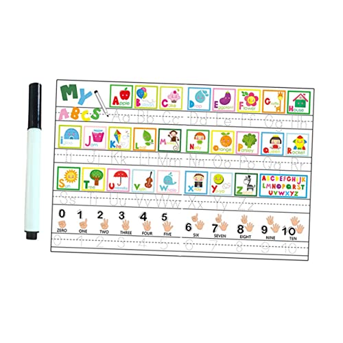 Hohopeti 1 Set Trocken Abwischbare Aufkleber Für Jungen Und Mädchen Pädagogische Wandaufkleber Alphabet-lernaufkleber Für Schlafzimmer Schuldekoration Löschbare Tafel von Hohopeti