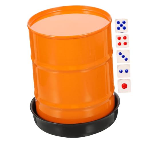 Hohopeti 1 Satz Würfelbecher-Set Spielwürfelbecher Zubehör Für Würfelspiele Würfelhalter Für Spiel Würfel Schütteln Halter Würfelstapelbecher Würfelspielbecher Tasse Plastik Orange von Hohopeti