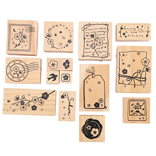 Hohopeti 1 Schachtel Handstempel Lehrerstempel Briefmarken Für Sammelalbum Partyzubehör Basteln Basteln Stempel Stempelmarker Für Kinder Scrapbooking-Stempel Wachssiegelstempel Hölzern von Hohopeti