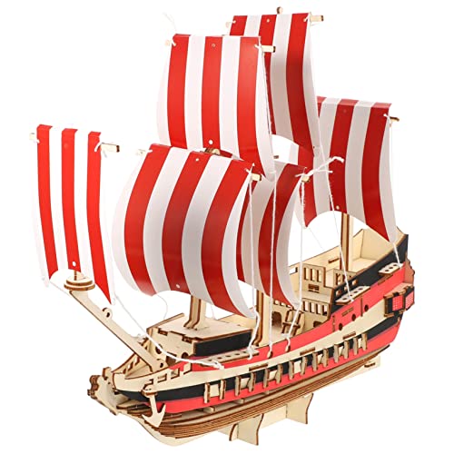 Hohopeti 1 Set 3D Segeln Puzzle Zusammengebautes Modellspielzeug Lebensechtes Segelboot Modell Segelboot Modell Zusammengebautes Spielzeug 3D Puzzle Spielzeug Segelboot Puzzles von Hohopeti