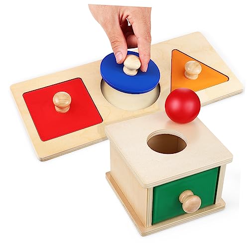 Hohopeti 1 Set-Box Montessori Lehrmittel Babyspielzeug 6 Monate Alt Geometrie-rätsel Für Kinder Puzzle Für Kinder Sensorisches Spielzeugset Shape-Match-Puzzle Kleinkind-Puzzle Lotusbaum von Hohopeti