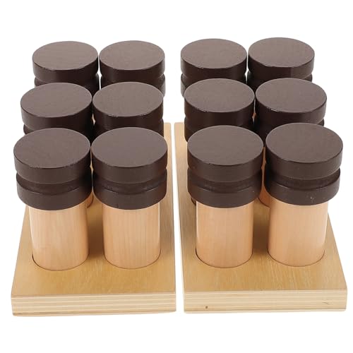 Hohopeti 1 Set Geruchseimer Montessori Sensorikspielzeug Kognitives Babyspielzeug Kinderspielzeug Babysensorikspielzeug Kindergeruchsspielzeug Holzmontessorispielzeug von Hohopeti