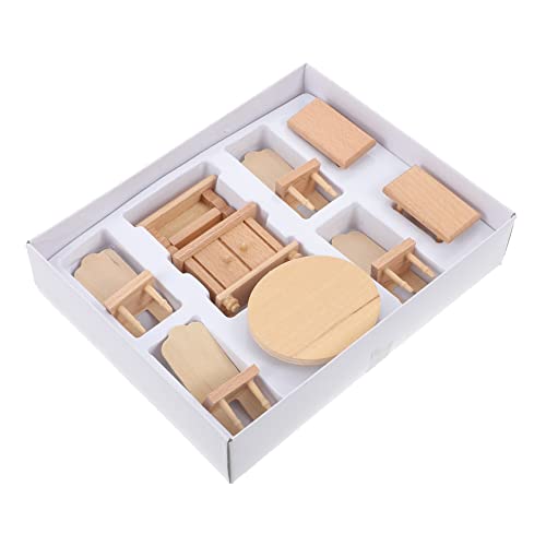 Hohopeti 1 Set Puppenhaus Möbel Esszimmer Tisch Und Stuhl Miniatur Möbel Für Kinder Puppenhaus Zubehör Spielzeug Für Kreatives Spielen von Hohopeti