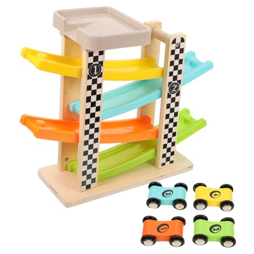 Hohopeti 1 Set Von Tisch -rennauto -Models Lustiger Holzauto -Spielzeug -Track -Model Kleinkinder Party Car Racing Plaything von Hohopeti