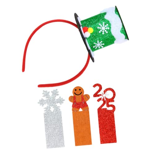 Hohopeti 1 Set Weihnachts-zylinder-stirnband Verleiht Einen Hauch Von Feiertagsstimmung. Festliche Und Lustige Feiertags-kopfbedeckungen Und Ersatzkarten-set Für Weihnachtspartys, von Hohopeti