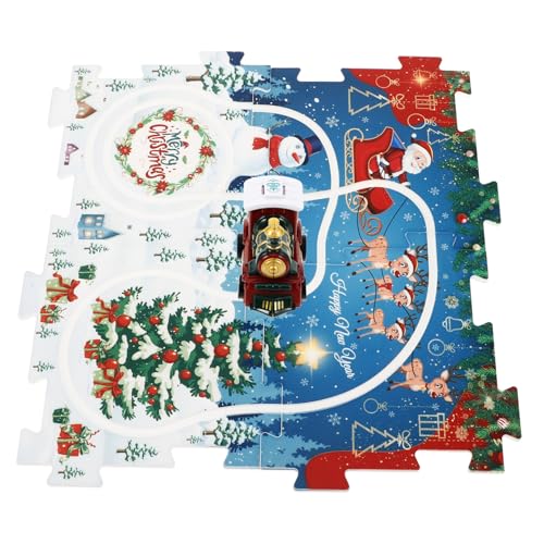 Hohopeti 1 Set Zusammenbau Puzzle Track Spielzeug Für Kinder Weihnachten Zug Spielzeug Weihnachten Heme Puzzle Track Auto Spielzeug Kleinkind Schiene Puzzle Board Keine Batterie von Hohopeti