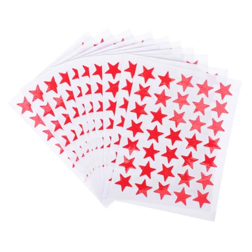 Hohopeti 10 Blatt Rote Belohnungssterne Aufkleber Selbstklebend für Klassenzimmer Basteln und Dekoration Leicht Tragbar für Lehrer und Eltern Hohopeti 10 Blatt Rote Belohnungssterne Aufkleber Selbstklebend für Klassenzimmer Basteln und Dekoration Leicht Tragbar für Lehrer und Eltern von Hohopeti