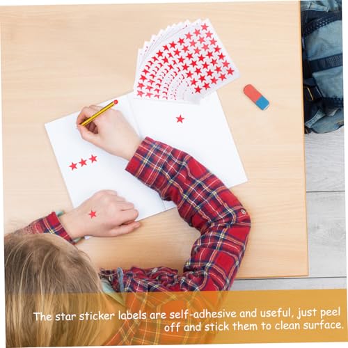 Hohopeti 10 Blatt Teiliges Selbstklebende Rote Fünf Punkte sternaufkleber für Belohnungssticker für Kindergarten Schule und Bastelprojekte Leicht Tragbar und Farbenfroh Hohopeti 10 Blatt Teiliges Selbstklebende Rote Fünf Punkte sternaufkleber für Belohnungssticker für Kindergarten Schule und Bastelprojekte Leicht Tragbar und Farbenfroh von Hohopeti