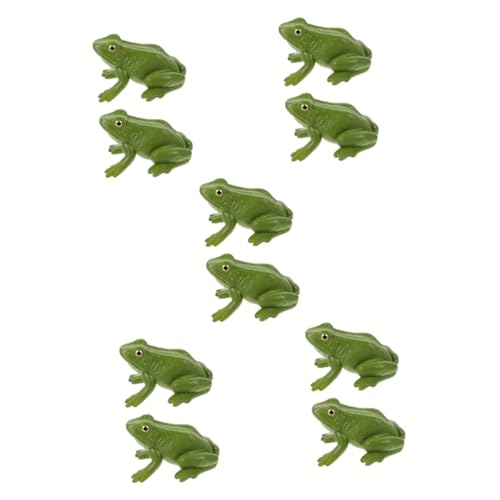 Hohopeti 10 STK Frosch-Modell Gecko-Spielzeug Chamäleon Stofftier Frosch Spielzeug Tiere Reptil wohnungseinrichtung wohnungsdeko Kinderaccessoire Froschfiguren aus Kunststoff Plastik Green von Hohopeti