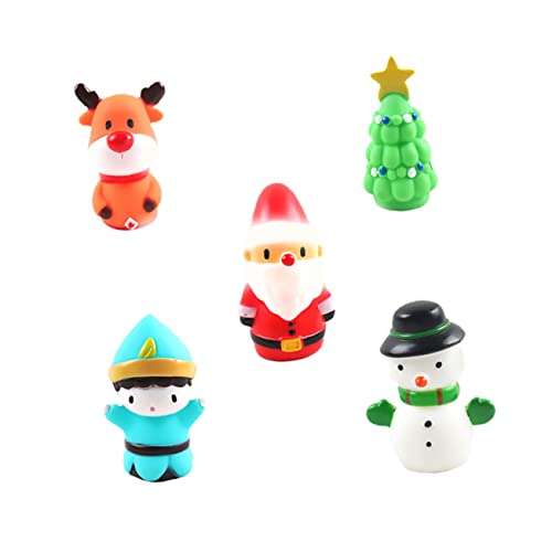 Hohopeti 10 STK Weihnachts- Mini-fingerpuppen Weihnachtsnagelstreifen Handpuppenspielzeug Fingerpuppe Für Kinder Fingerpuppe Spielzeug Fingerspielzeug Marionetten Spielzeug Vinyl von Hohopeti