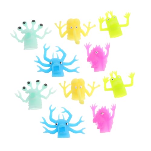 Hohopeti 10 Stück Teiliges Leuchtende Fingerpuppen aus Robustem TPR Material Widerstandsfähig gegen Abrieb und Reißen Kreatives Fingerspielzeug für Spaß und Eltern Junge Mädchen Hohopeti 10 Stück Teiliges Leuchtende Fingerpuppen aus Robustem TPR Material Widerstandsfähig gegen Abrieb und Reißen Kreatives Fingerspielzeug für Spaß und Eltern Junge Mädchen von Hohopeti