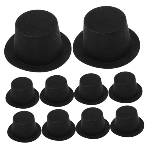 Hohopeti 10 Stück Teiliges Mini Schwarze Weihnachtsmützen aus Kunststoff Mini Hüte für Basteln und Schneemann Dekoration Festliche Party Accessoires und Puppenhüte für DIY Fotografie Hohopeti 10 Stück Teiliges Mini Schwarze Weihnachtsmützen aus Kunststoff Mini Hüte für Basteln und Schneemann Dekoration Festliche Party Accessoires und Puppenhüte für DIY Fotografie von Hohopeti