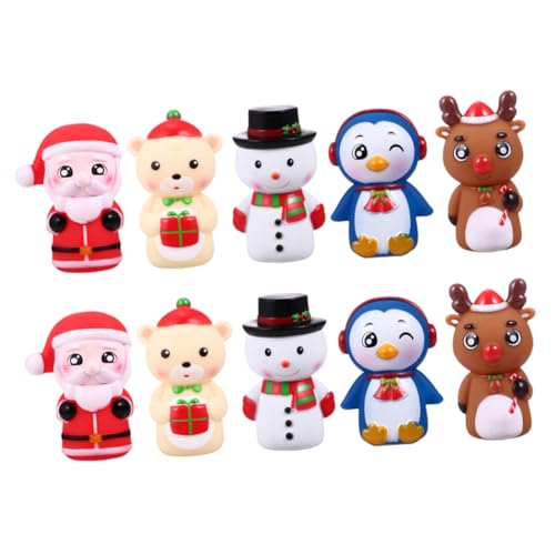 Hohopeti 10 Stück Weihnachts Fingerpuppen Fingerpuppen Weihnachts Fingerpuppen Für Kinder Badespielzeug Für Kinder Im Alter Von 4–8 Jahren Weihnachts Handpuppen Mini Weihnachtsmann von Hohopeti