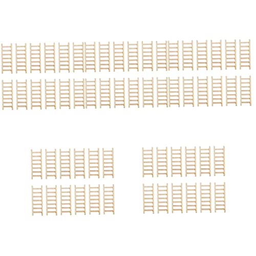 Hohopeti 100 STK Simulations Leiter Sandtisch-Landschaftsmodell Simulationsleiter Holzleiter Dekoration DIY Dekoration Holzleiter Foto-Requisiten aus Holz Mikrolandschaftsverzierung hölzern von Hohopeti