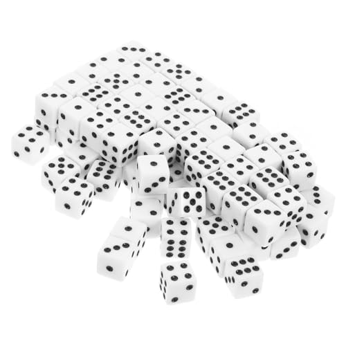 Hohopeti 100 Stück Acryl Würfel Weiß mit Schwarzen Punkten Sechsseitige Spielwürfel für Party Brettspiele und Mahjong Leicht Kompakt für Bar Zuhause und Geselligkeiten Hohopeti 100 Stück Acryl Würfel Weiß mit Schwarzen Punkten Sechsseitige Spielwürfel für Party Brettspiele und Mahjong Leicht Kompakt für Bar Zuhause und Geselligkeiten von Hohopeti