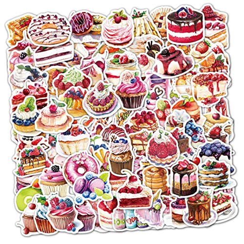 Hohopeti 100St Aufkleber Kuchen Fahrrad wasserflaschen Partygeschenke wiederverwendbares Stickerbuch Sticker Weihnachten weihnachtssticker stickerbögen Bunte Abziehbilder PVC selbstklebend von Hohopeti