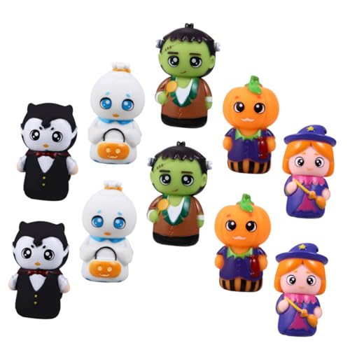 Hohopeti 10st Halloween-fingerpuppen Bulk-Mini-Spielzeug Kidcraft-spielset Kinder Handpuppe Spielzeug Fingerspielzeug Für Kinder Puppen Für Kinder Halloween Artikulierte Finger PVC von Hohopeti