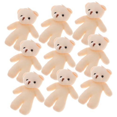 Hohopeti 10st Teddybär- Plüsch Bär Ornament Frauen Brosche Kleidung Broschen Kleidungsbrosche Hut Broschen Kunsthandwerk Trägt Ornament Reversnadel Brustnadeln -Fleece Weiß von Hohopeti