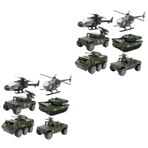 Hohopeti 12 STK Autospielzeug Schiebewagenmodell 1:87 Automodell Legiertes Militärfahrzeug Mini-diecast-Auto von Hohopeti