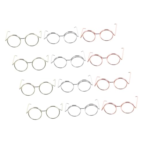 Hohopeti 12 Stück Teiliges Mini doll Brillen aus Hochwertigem Kupferdraht Robust und Bruchsicher Puppenhaus zubehör für DIY Puppenkleidung und Kreative Bastelprojekte Erhältlich in Hohopeti 12 Stück Teiliges Mini doll Brillen aus Hochwertigem Kupferdraht Robust und Bruchsicher Puppenhaus zubehör für DIY Puppenkleidung und Kreative Bastelprojekte Erhältlich in von Hohopeti